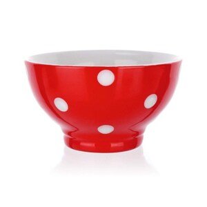 Banquet Miska ceramiczna 13 cm, czerwony w kropki