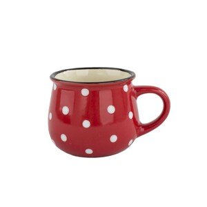 Kubek ceramiczny Dots 230 ml,  czerwony, 230 ml