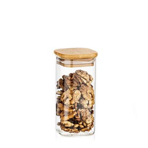 4Home Szklany pojemnik do żywności z wiekiem Bamboo, 300 ml, 300 ml