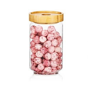 4Home Szklany pojemnik do żywności z wiekiem Bamboo Style, 800 ml, 800 ml