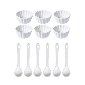 Zestaw okrągłych misek porcelanowych, 12  szt.