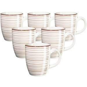 Mäser Komplet kubków ceramicznych Bel Tempo 380 ml, 6 szt., beżowy