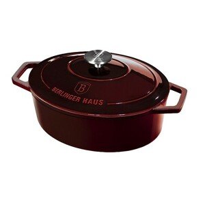 Berlinger Haus Garnel żeliwny z pokrywką Burgundy Line, 30 cm