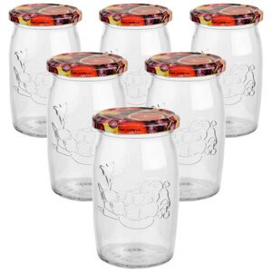 6-częściowy zestaw słoików do przetworów zpokrywką Fruit, 335 ml