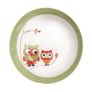 Orion Talerz głęboki dziecięcy Sowa, 19  cm