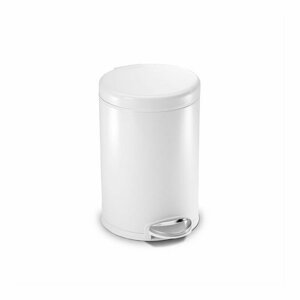 Simplehuman Okrągły kosz pedałowy 4,5 l,  biały