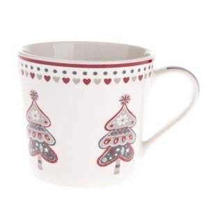 Świąteczny kubek porcelanowy Choinka, 400 ml