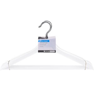 Storage Solutions 4-częściowy zestaw wieszaków drewnianych, biały