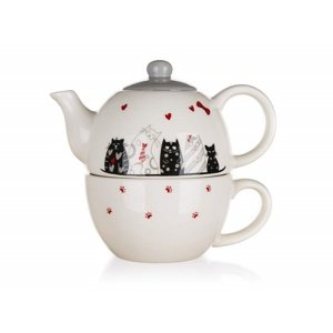 Banquet Dzbanek ceramiczny z kubkiem CATS