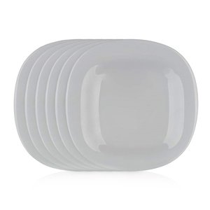 Luminarc Kwadratowy talerz deserowy CARINE 19 cm, 6 szt., szary
