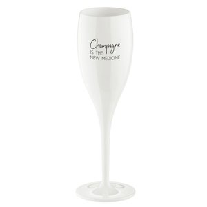 Koziol Kieliszek z napisem Champagne the new medicine