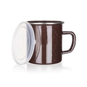 Banquet Kubek emaliowany GRANITE Dark Brown, 10,5 x 10 cm
