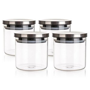 Banquet 4-częściowy zestaw szklanych pojemników  FREIA, 650 ml, 0,65 l