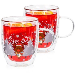 4Home Szklanka termiczna Mug Reindeer Hot&Cool 270 ml, 2 szt.