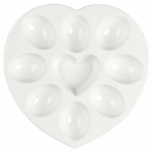 Florina Talerz porcelanowy na jajka Serce, 20 x 20 cm