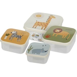 Zestaw pudełek do przekąsek Safari, 4 szt.