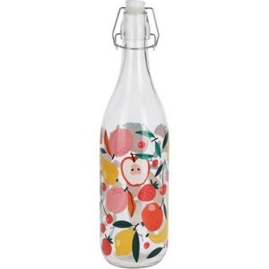 Butelka szklana z zamnięciem clip Fruit, 1 l