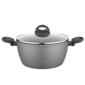 Florina Garnek z pokrywką Lava Stone MG, 24 cm, 4 l, szary