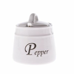 Ceramiczny pojemnik na pieprz Pepper z łyżeczką, 430 ml