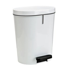 Denox Pedal bin 25 L, owalny, biały, 25 l