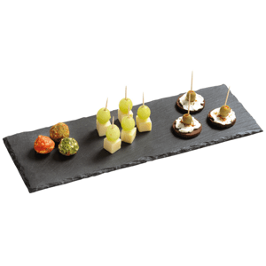 Kesper 38123 Taca do serwowania z łupka, 38 x 13 x 0,6 cm