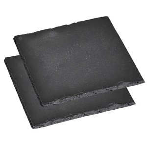 Kesper 38109 Zestaw tac do serwowania z łupka 2szt., 20 x 20 cm