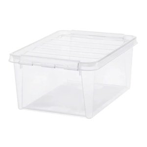 Pudełko SmartStore Classic z białymi klipsami, 14 l, 14 l