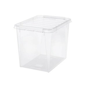 Pudełko SmartStore Classic z białymi klipsami, 52 l, 52 l