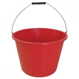 Wiadro plastikowe z zagięciem, 12 l, śr. 32 x wys.23 cm, czerwone