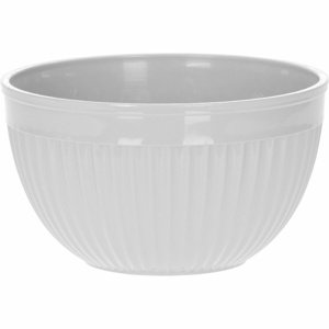 Plastikowa miska z żebrowaniem, 2 l, kremowy