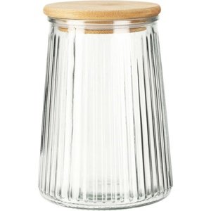 Słoik na żywność z pokrywką bambusową, 1 l, 1 l