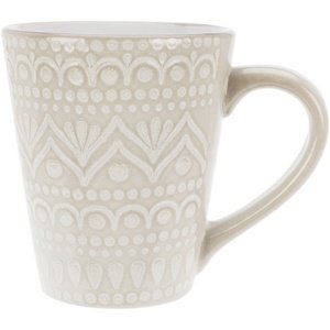 Kubek kamionkowy Ethnic, 300 ml, beżowy