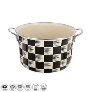 Garnek emaliowany Orion Szachownica Lem, 6,5 l,średnica 26 cm