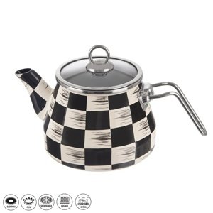 Czajniczek emaliowany Orion Szachownica Lem, 2 l