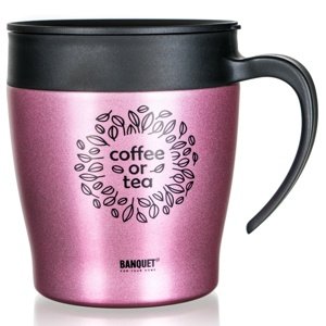 Banquet Podróżny kubek termiczny TAZZA 330 ml,różowy