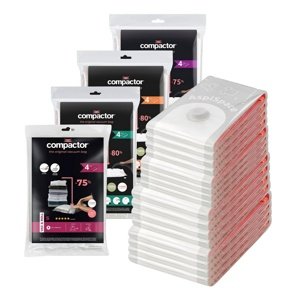 Zestaw worków do przechowywania próżniowego 16sztuk, 4x S + 4x M + 4x L + 4x XL