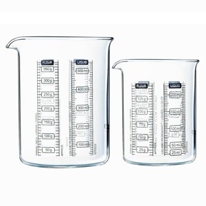 Zestaw szklanych kubków pomiarowych Pyrex 2 szt.,0,25 l + 0,5 l