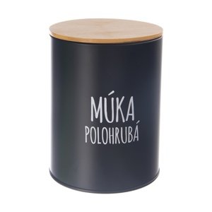 Orion Pojemnik metalowy na mąkę półgrubą BLACK