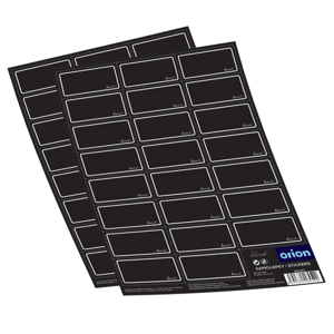Orion Zestaw naklejek na przyprawy BLACK 2 x 23 szt.
