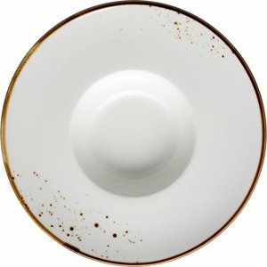 Talerz Mäser Gourmet Pintar biały w brązowe kropki26 cm