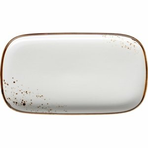 Mäser Taca prostokątna Pintar Białe brązowe kropki25 x 14 x 2 cm, S