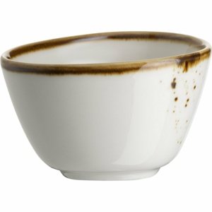 Mäser Owalna miska Pintar Białe brązowe kropki 7 x6 cm, S