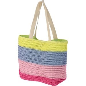Torba plażowa w paski 47 x 15 x 38 cm, zielona