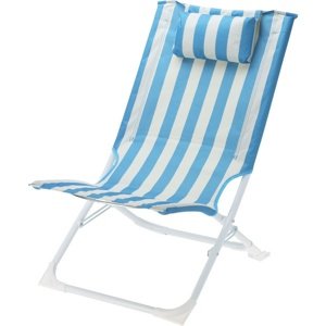 Plażowe krzesło składane w paski, niebieski