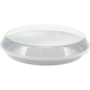 Plastikowa miska EH Serving z pokrywką 35,5 x 8,5cm, szara