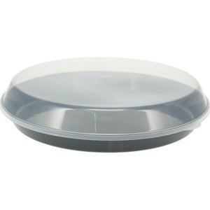 Plastikowa miska EH Serving z pokrywką 35,5 x 8,5cm, czarna