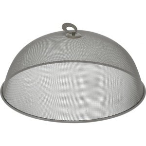 Metalowa pokrywa do pojemników na żywność,średnica 35 x 14 cm, szara