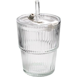 Toro Szklanka ze słomką 320 ml, 9,5 x 9,5 x 11,3cm