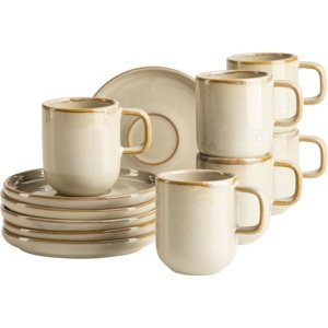 Mäser Zestaw filiżanek do espresso z spodkamiCordelia Sand, 6+6 szt.