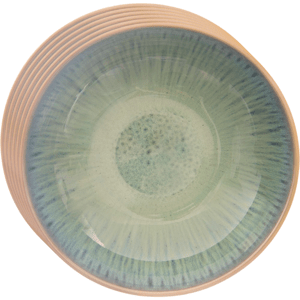 Orion Zestaw ceramicznych talerzy głębokich Glaze zielony 20,5 cm, 6 szt.